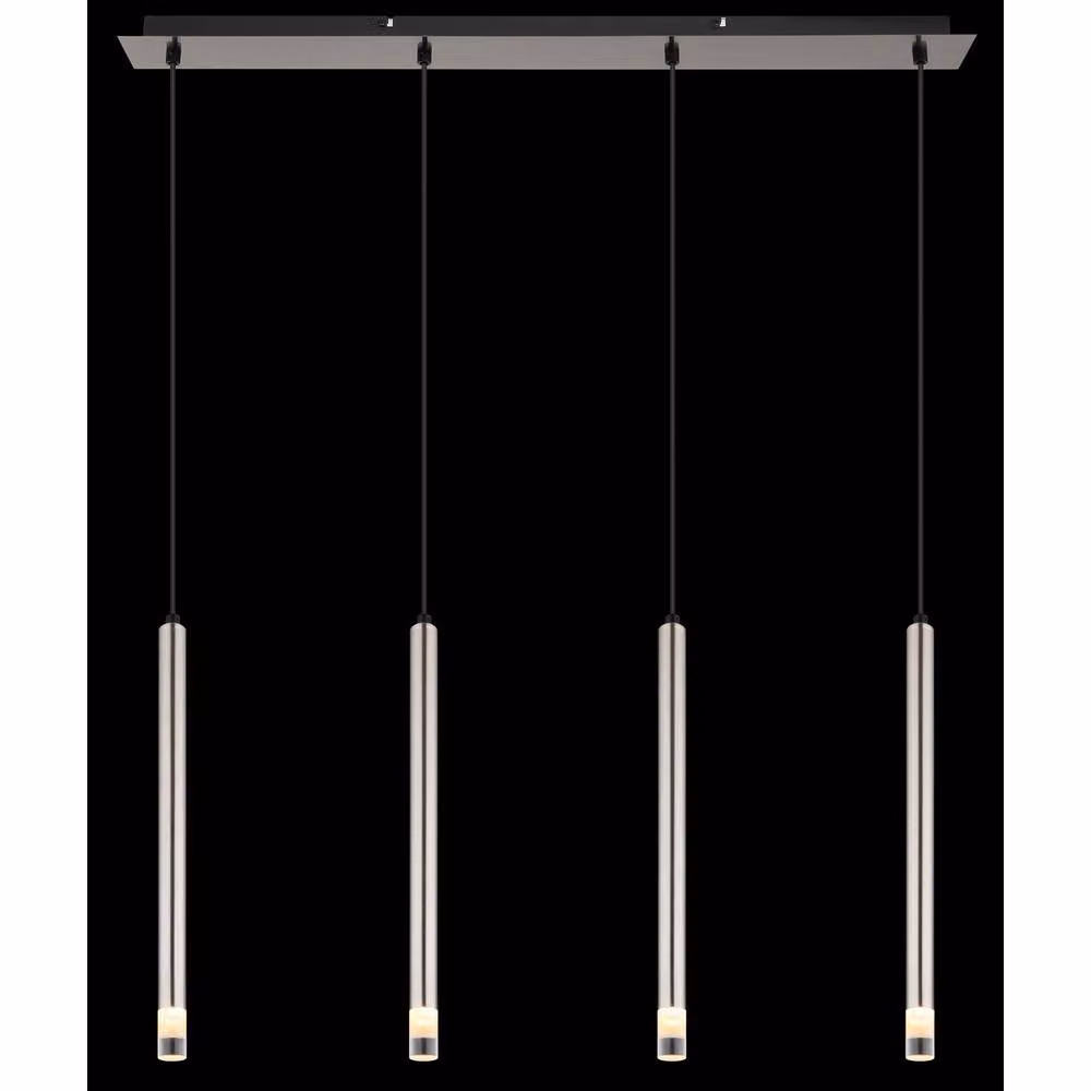 Netlighting Ryan Bar Pendant Ceiling Light in Grey with 4x G9 Bulbs, Height: 120 cm – 6