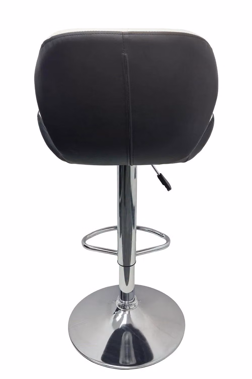 Neel Blue Modern Geometric Metal Barstool in Black and White – 2