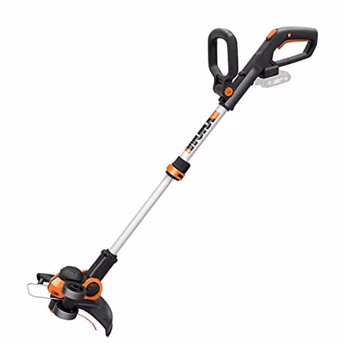 WORX WG163E.9 20V PowerShare Cordless Grass Trimmer with 30cm Cutting Line, Black and Orange, Tool Only