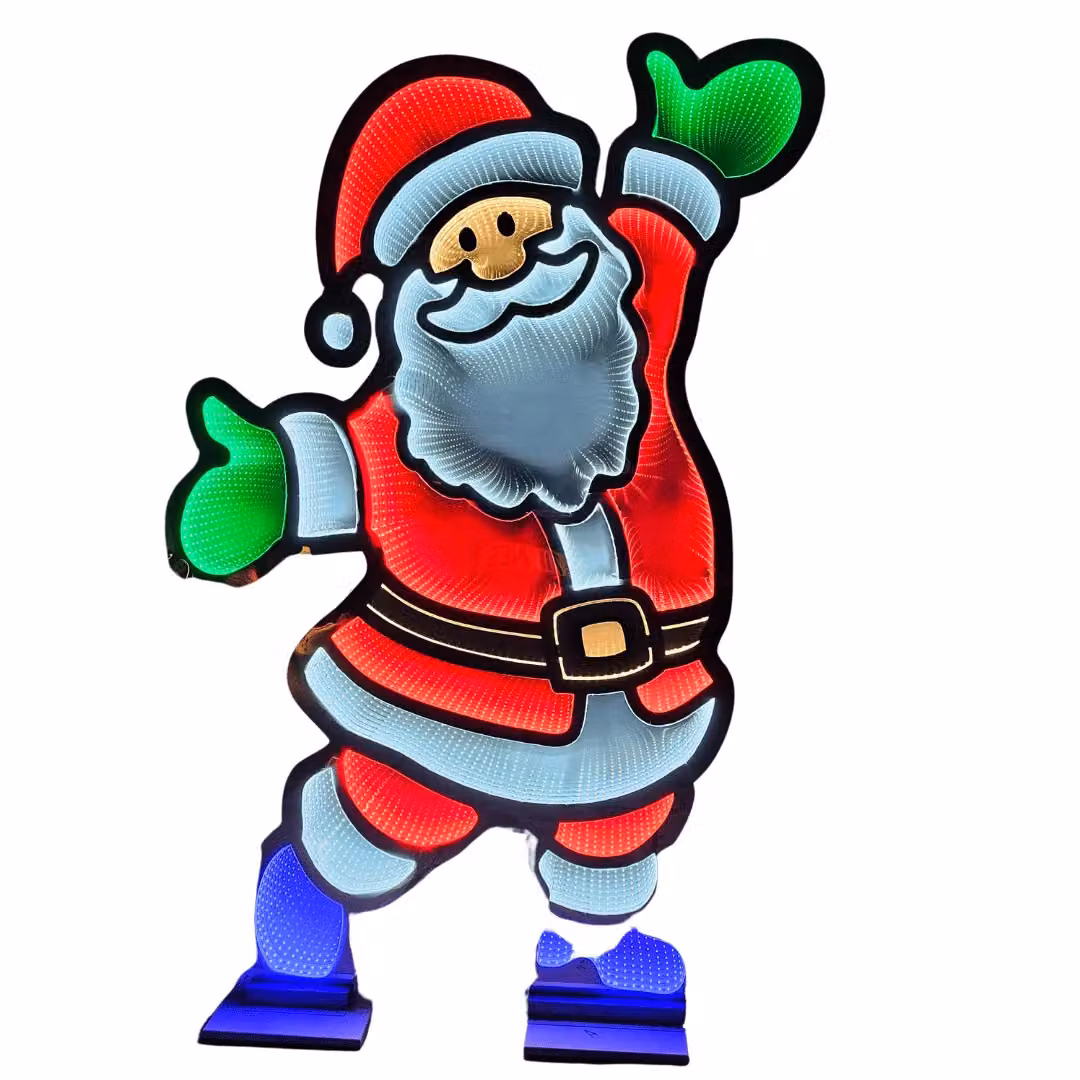 Samuel Alexander 1.8m Tall Light Up Santa Christmas Infinity Decoration with Multi-Coloured LEDs – 2