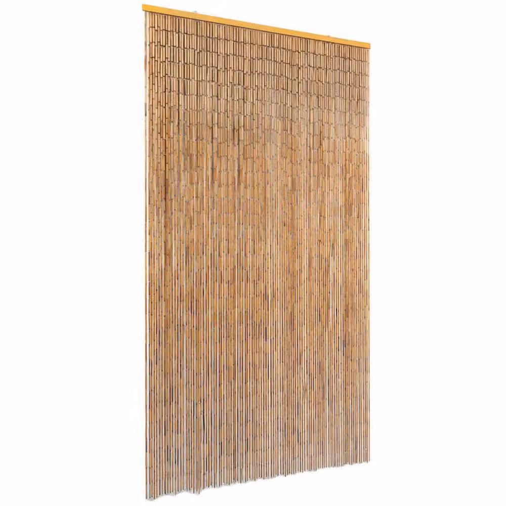 Berkfield Home Bamboo Insect Door Curtain in Brown, W: 100 cm, H: 200 cm – 2