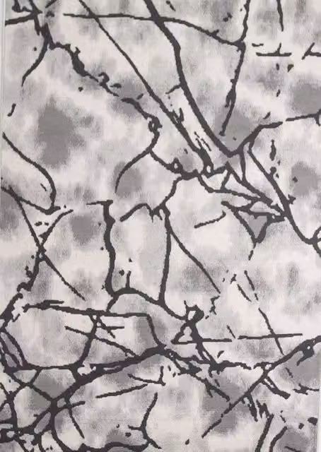 Rugstyle Balletto Heatset Strike Abstract Grey Modern Rectangular Polyester Rug W: 160 cm, D: 230 cm