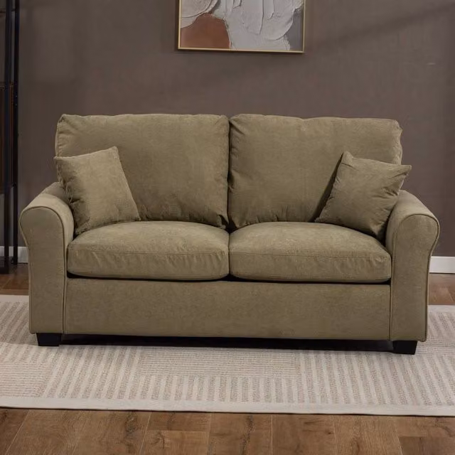 Artemis Home Lewiston 3 Seater Fabric Pull Out Sofabed in Green – 1