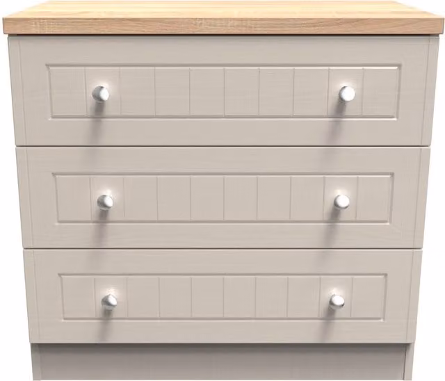 Ready Assembled 2 U Norton 3 Drawer Chest in Beige