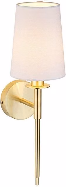 Netlighting FLORENCE Dimmable Contemporary Decorative Indoor Wall Lamp in Yellow and White with Brass Details