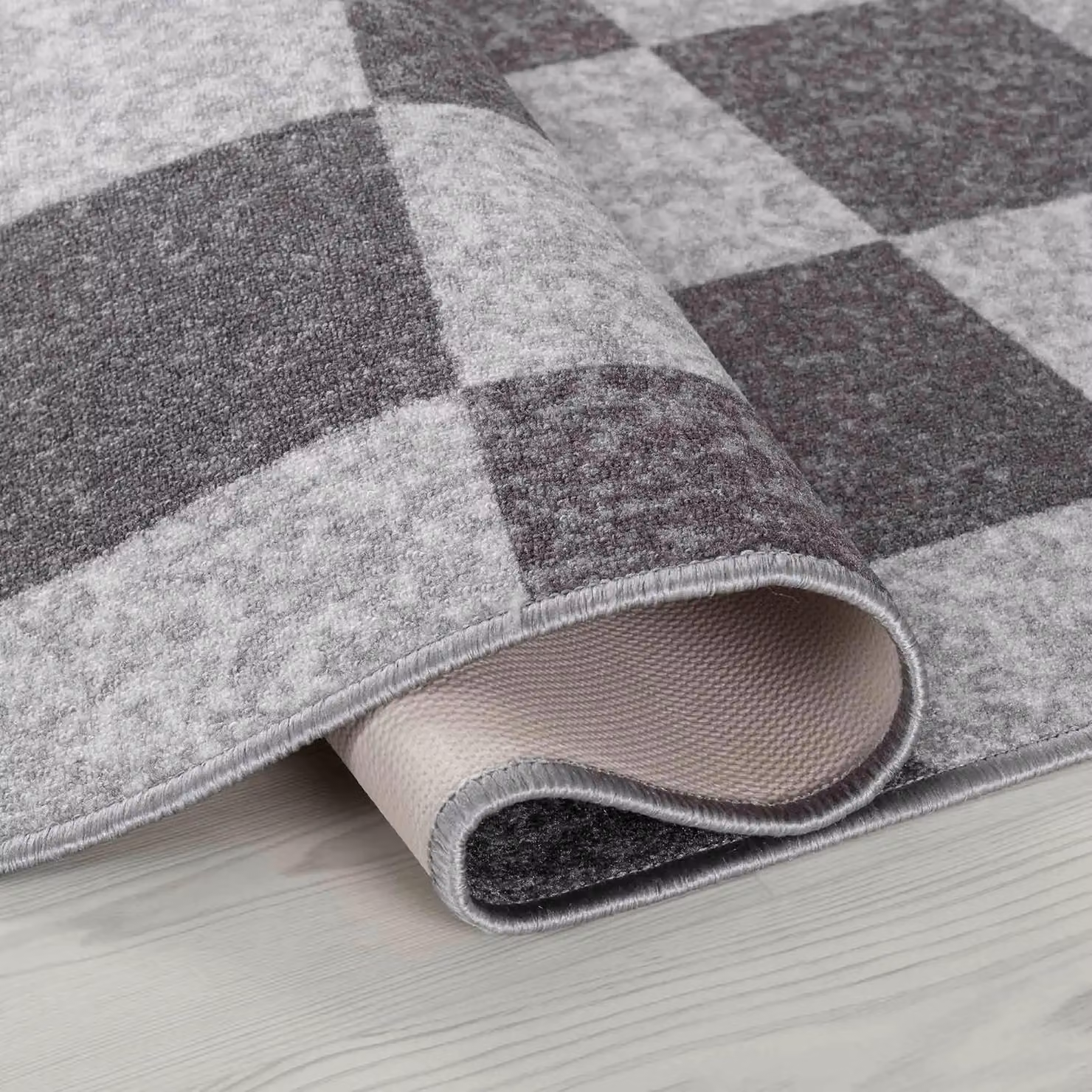 Desire Rugs Grey Geometric Non-Slip Machine Washable Indoor Runner Mat, W: 80 cm, L: 300 cm – 3