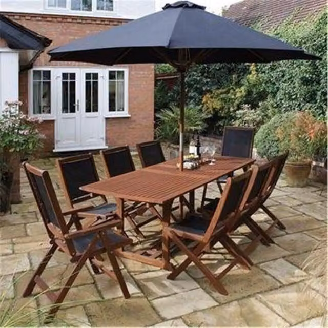 Cheshire Deluxe Bali 8 Seater Garden Furniture Set in Brown – 1
