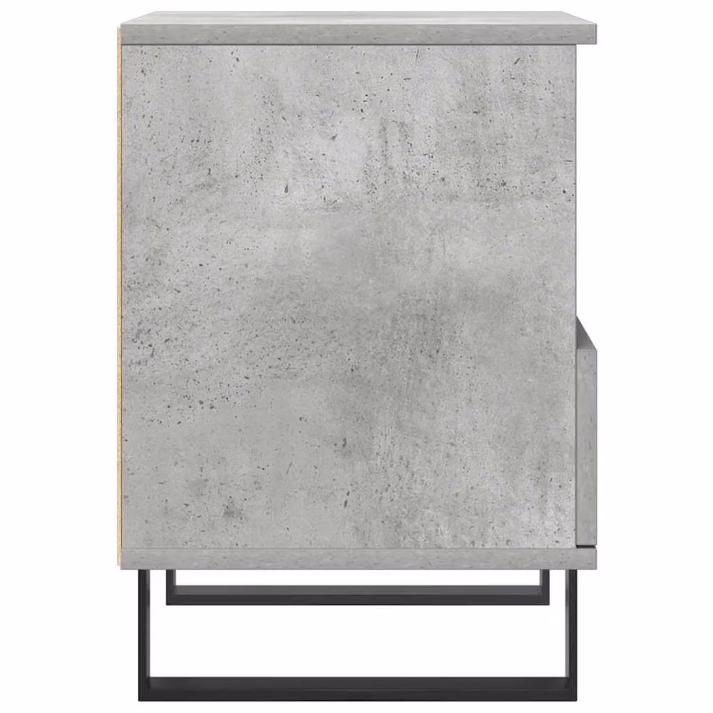 Berkfield Home Modern Bedside Cabinet in Concrete Grey, W/D/H: 40 x 35 x 50 cm – 4