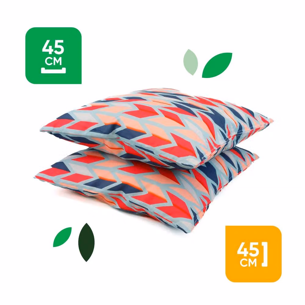 Gardenwize Pack of 2 Multicolour Arrow Design Outdoor Scatter Cushions, W/D/H: 45 x 45 x 45 cm – 2
