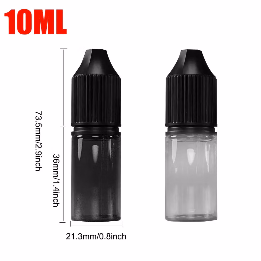 SPETLEK Empty Black Plastic Bottles for Essential Oils and Liquids, 10ml – 3