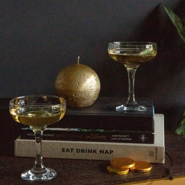 Rink Drink Transparent Cocktail Glasses, 200ml, Set of 6