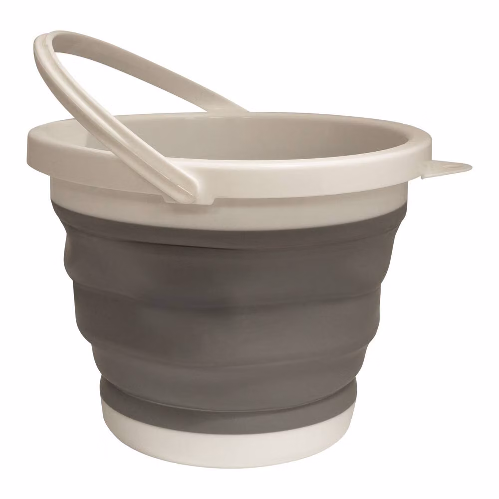 mysmartbuy Collapsible 5L Plastic Bucket with Handle in Grey – 3