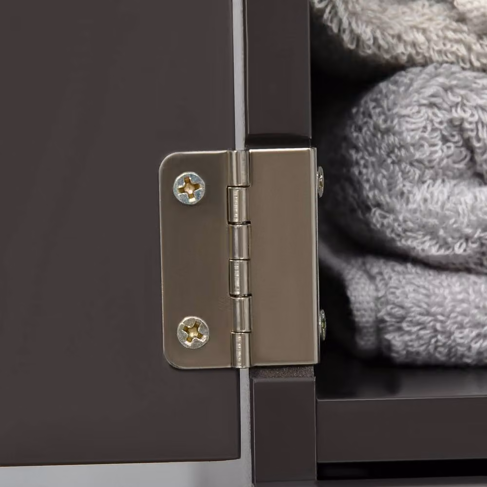 STILVORA Tall Brown Bathroom Storage Cabinet with Internal Shelves and Drawers – 6