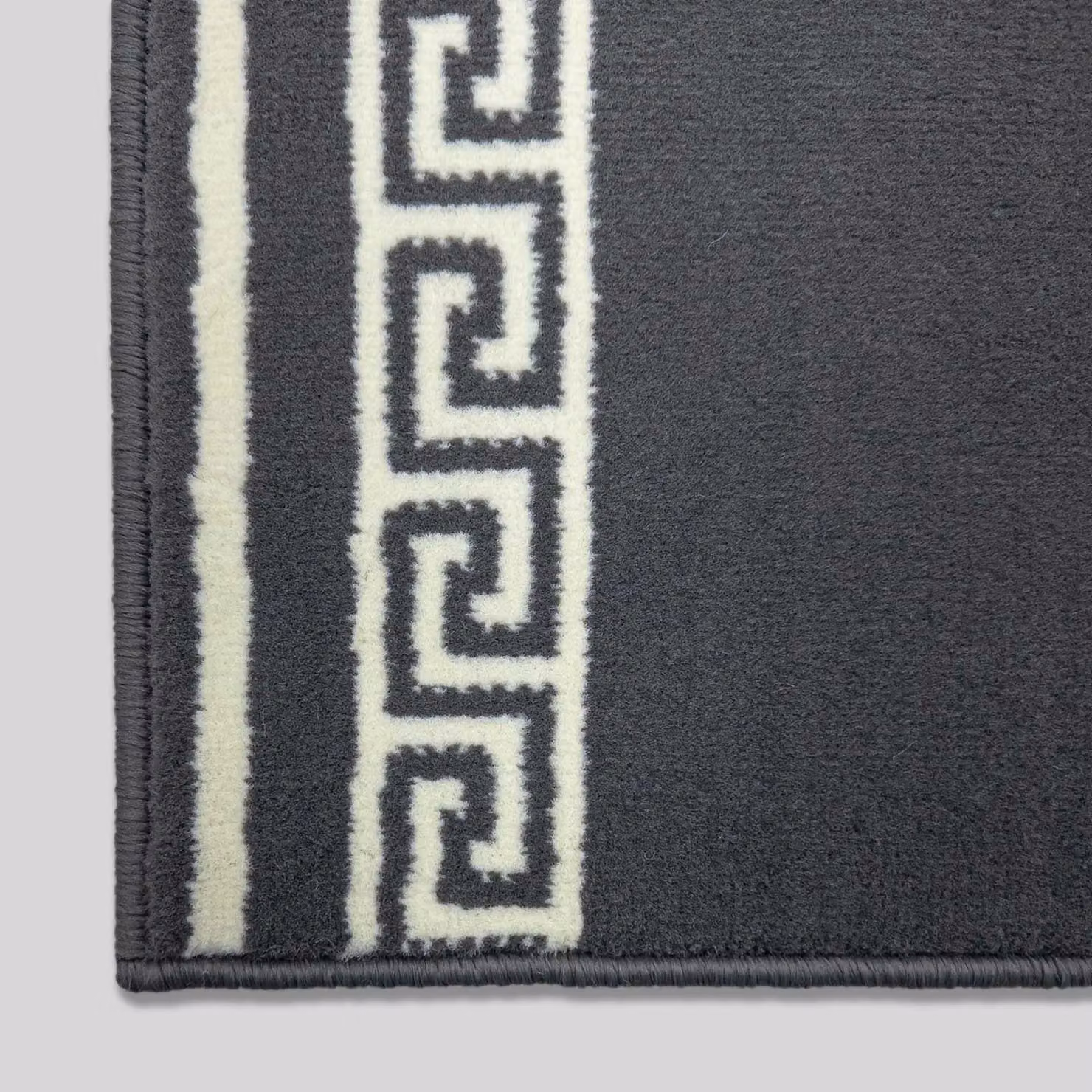 runrug Key Hallway Runner Rug in Grey, W/D/H: 70 cm x 420 cm x 0.9 cm – 4