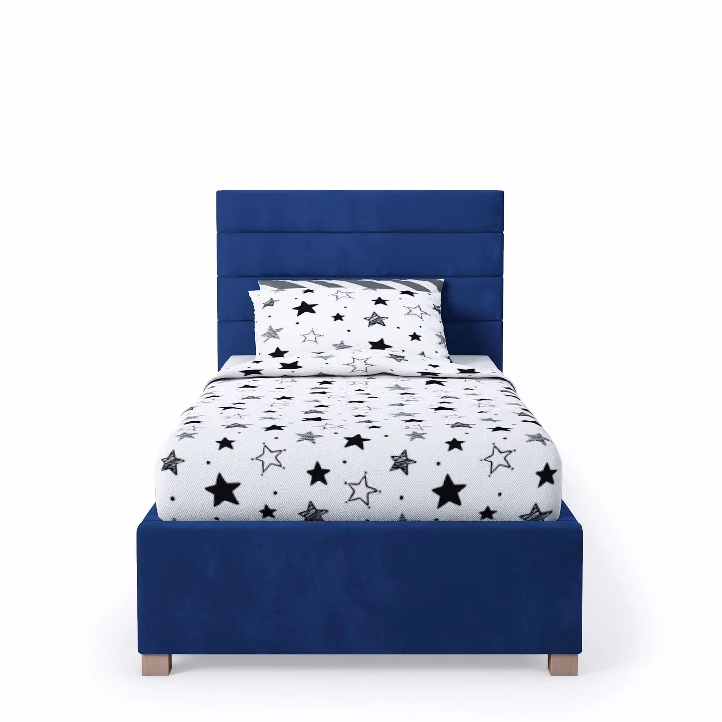 Rest Relax Lottie Single Fabric Ottoman Bed in Blue, W/D/H: 90 x 200 cm – 2
