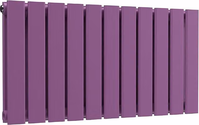 Lux Heat Double Flat Horizontal Steel Radiator in Purple, W: 77 cm, H: 40 cm, D: 4 cm