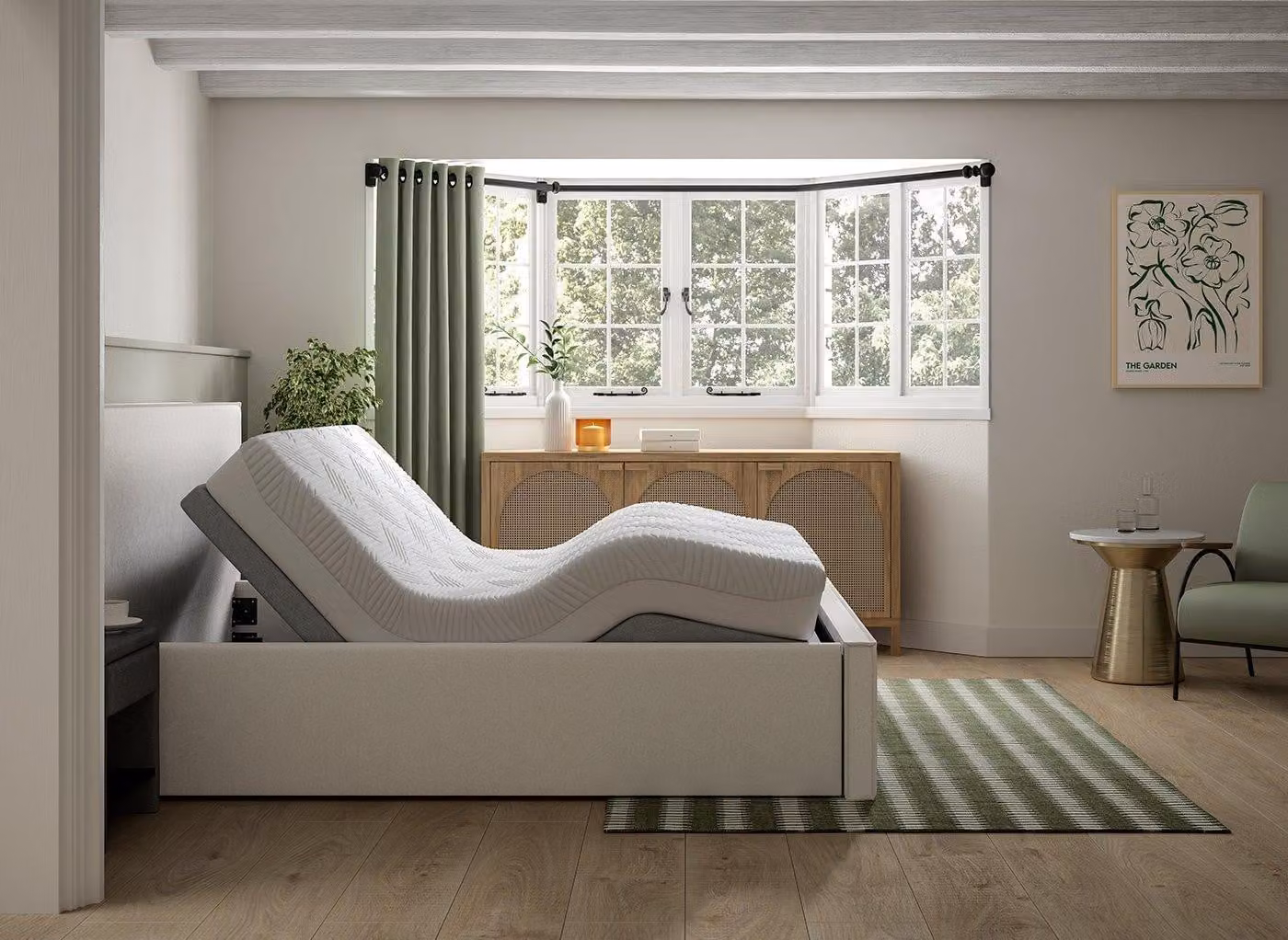 Dreams Bethany Sleepmotion Adjustable Upholstered Bed Frame in Grey or Beige Fabric