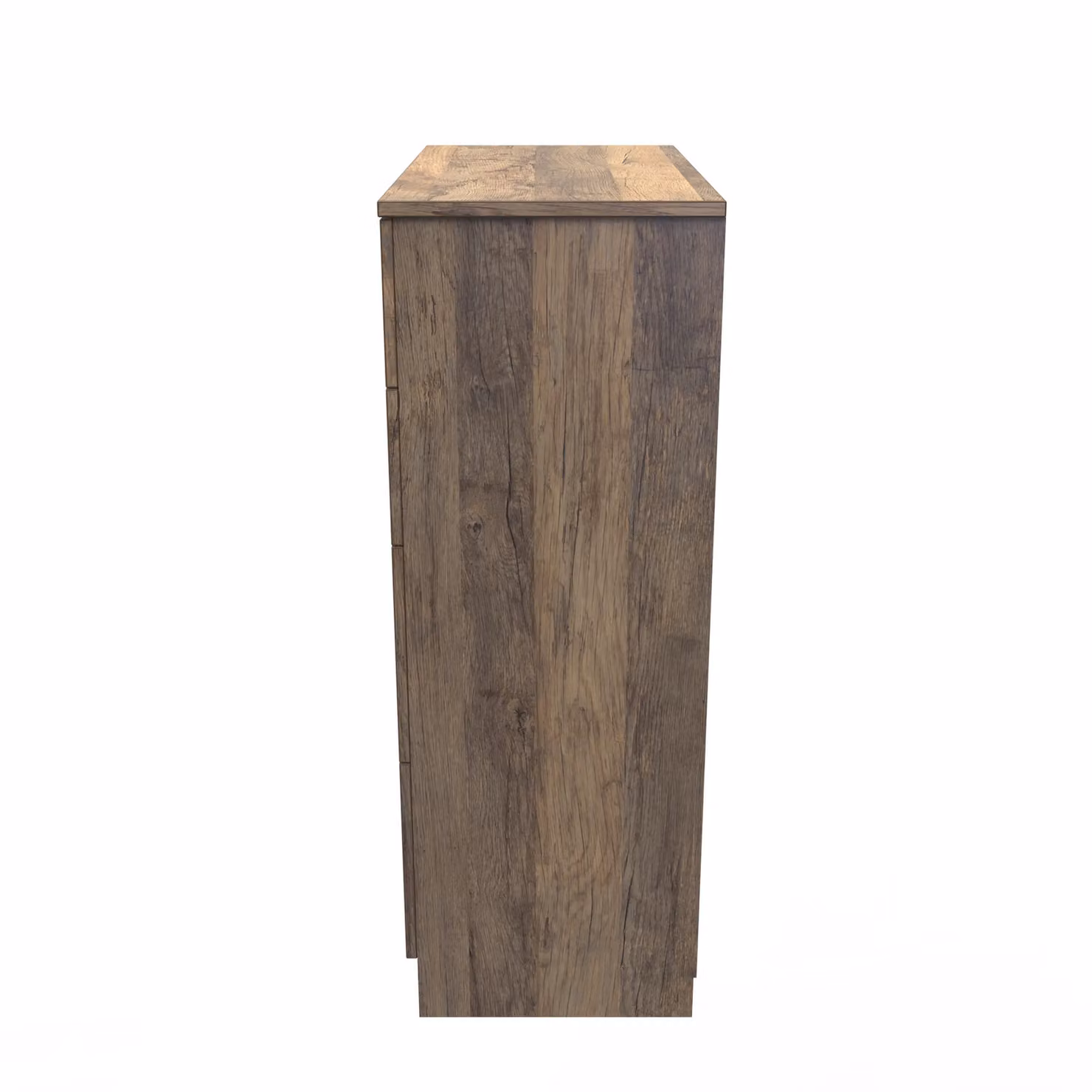 Ready Assembled 2 U 4 Drawer Deep Chest in Vintage Oak Brown – 2