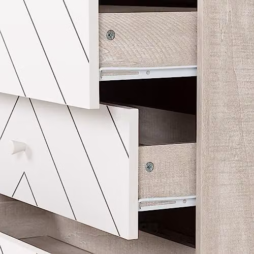 Seconique Dixie 3 Drawer Chest in Grey and White – 2