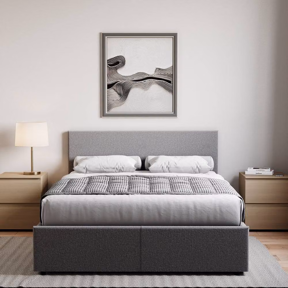 HD Designs Vida Designs Veronica Double Ottoman Bed in Dark Grey, W/D/H: 140 x 200 cm – 3