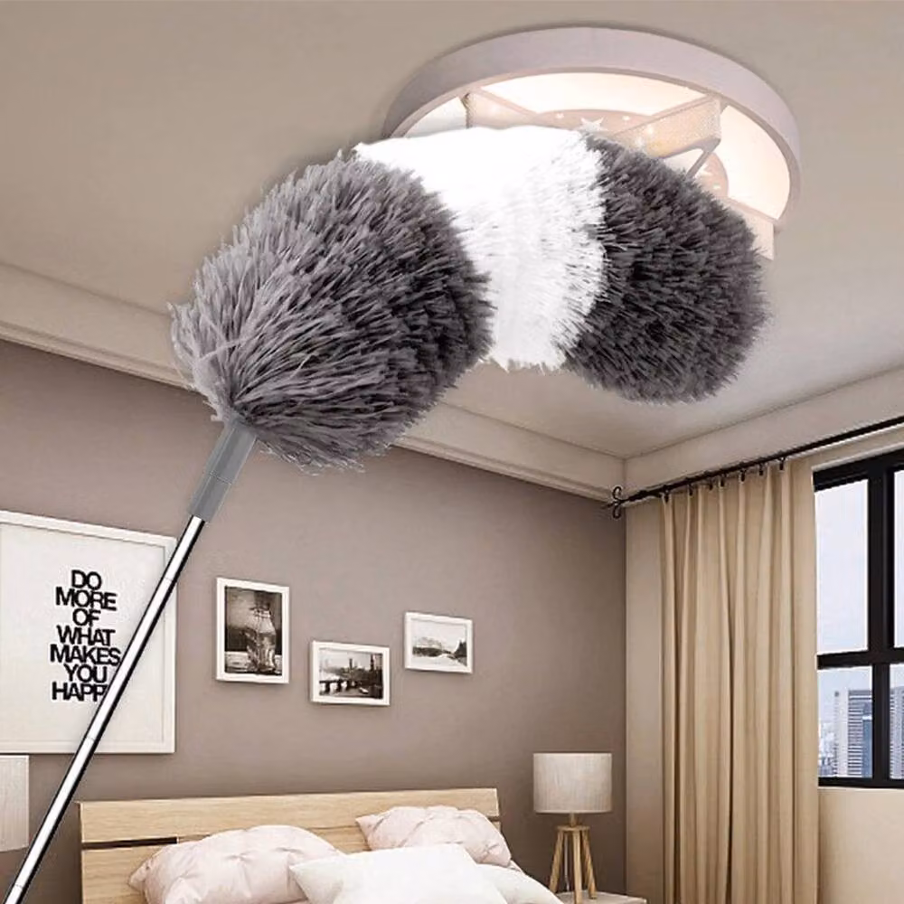 VOGREX Grey Telescopic Microfibre Duster with Stainless Steel Handle, 280 cm – 3