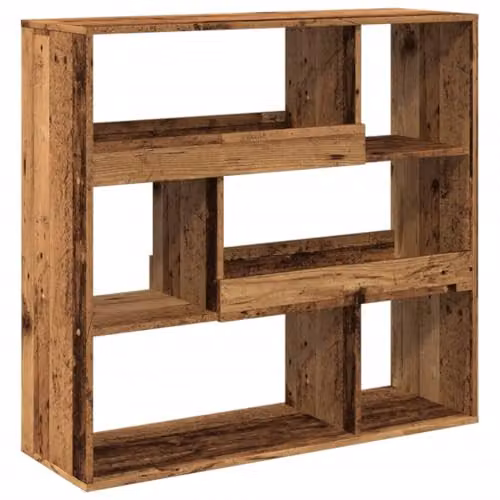 vidaXL Book Cabinet and Room Divider in Old Wood Brown, W/D/H: 100 x 33 x 94.5 cm – 6