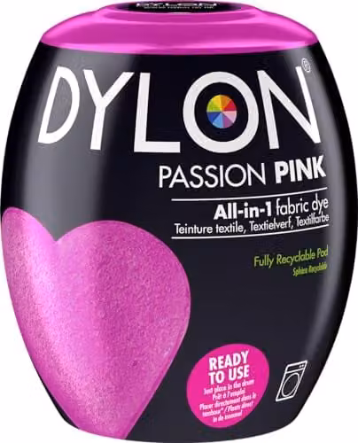 DYLON Washing Machine Fabric Dye Pods in Passion Pink, 350g