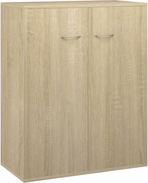 Berkfield Home Sonoma Oak Sideboard in Light Brown, W/D/H: 60 x 30 x 75 cm