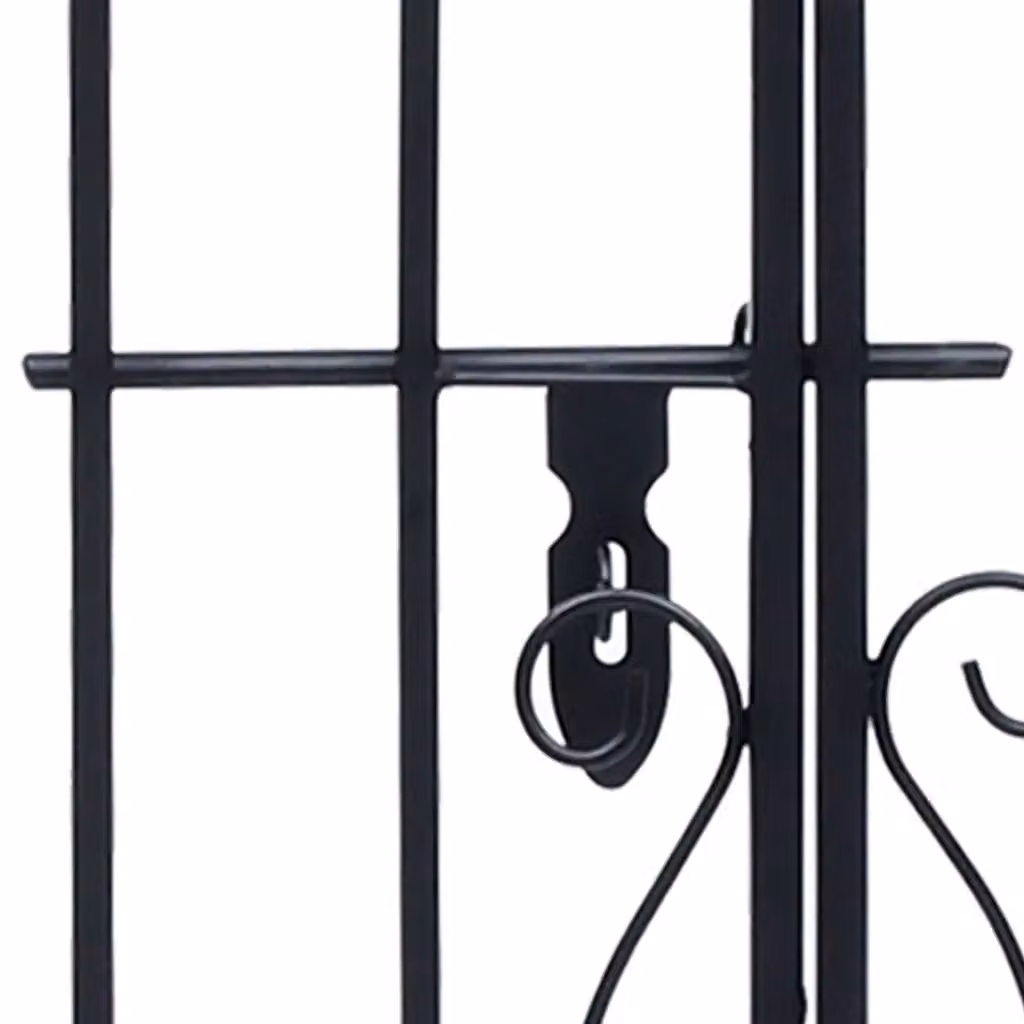 Berkfield Home Ornamental Wrought Iron Swing Garden Gate, Black, W/D/H: 122 x 20.5 x 100 cm – 4