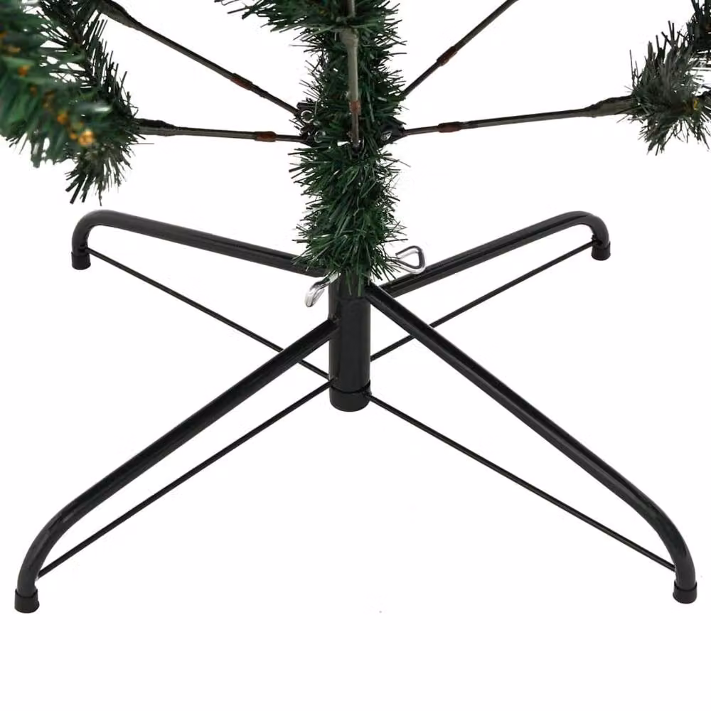 Berkfield Home Beautiful Green Artificial Hinged Christmas Tree with Stand, Height: 210 cm – 5