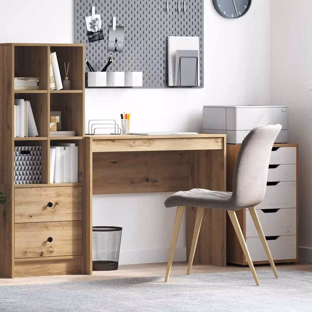 Berkfield Home Artisan Oak Writing Desk in Brown – 2