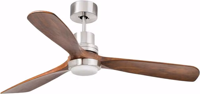 Faro Lantau LED Ceiling Fan with Remote Control in Silver and Grey