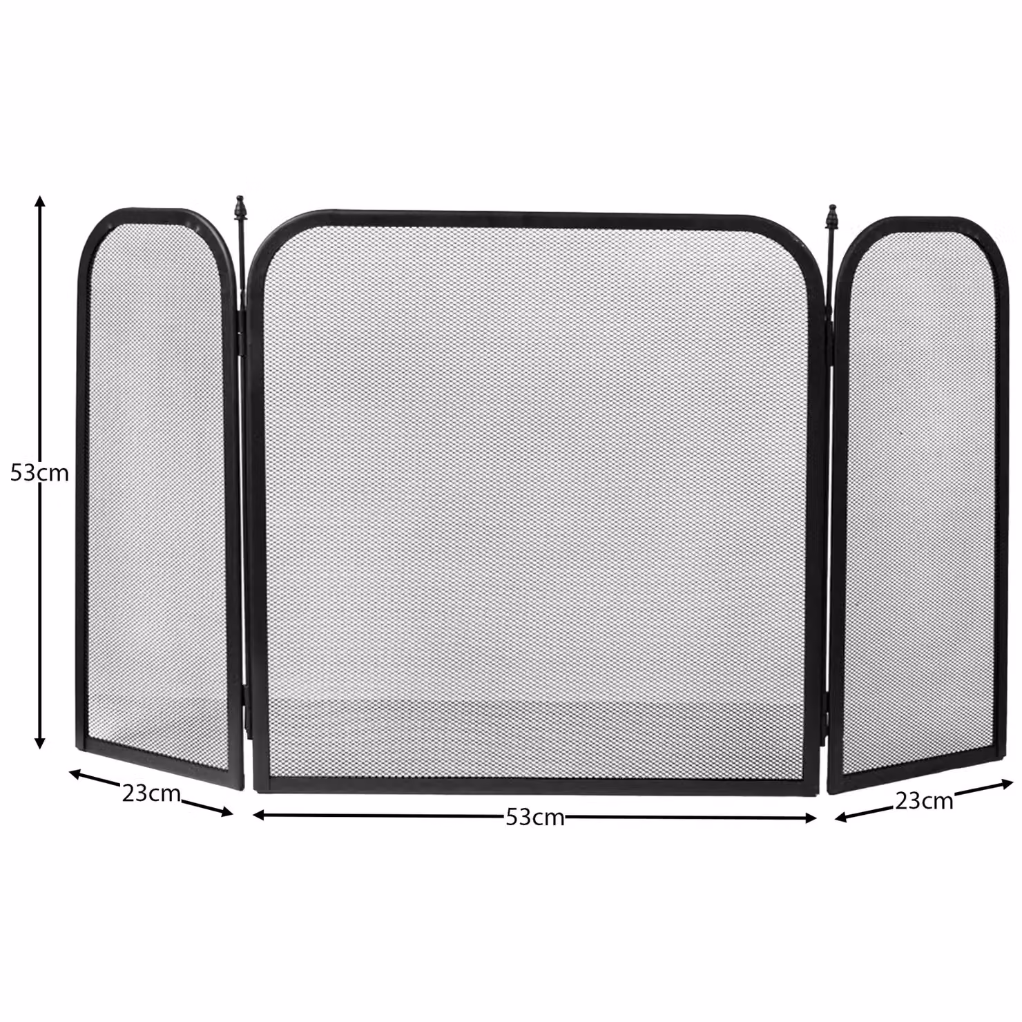 Vida Roxby 3 Panel Fireplace Guard Protector in Black – 3