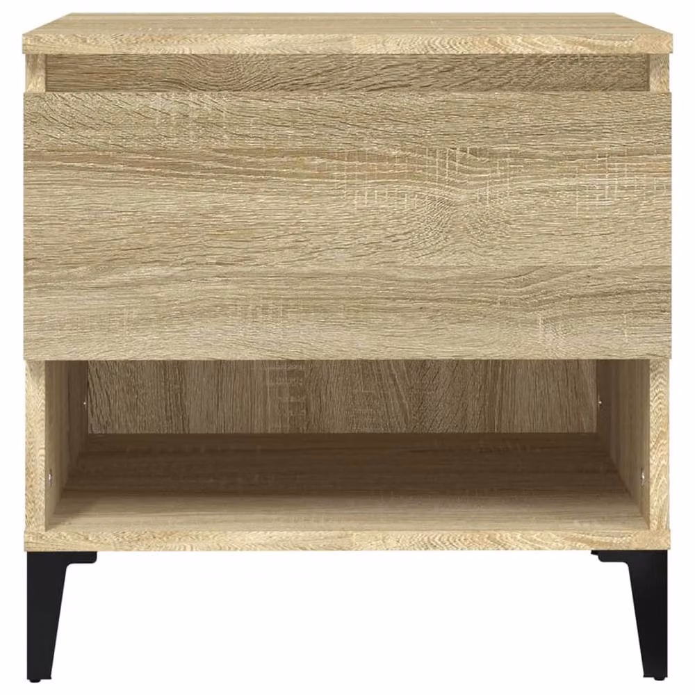 Berkfield Home Sonoma Oak Side Tables, Set of 2, Light Tan, W/D/H: 50 x 46 x 50 cm – 3