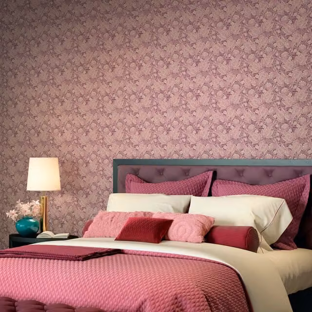 Hoopla Walls Paisley Abstract Wallpaper in Purple