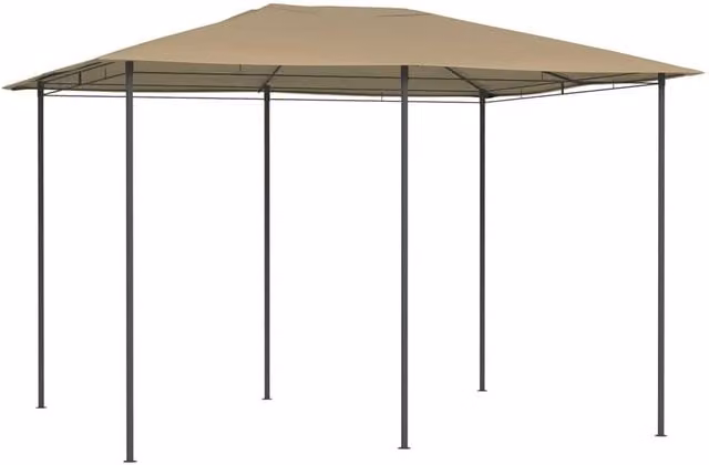 Berkfield Home Gazebo in Beige, W: 300 cm, D: 300 cm, H: 260 cm