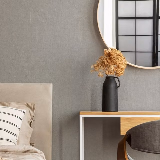 Superfresco Easy Zara Textured Plain Wallpaper in Grey