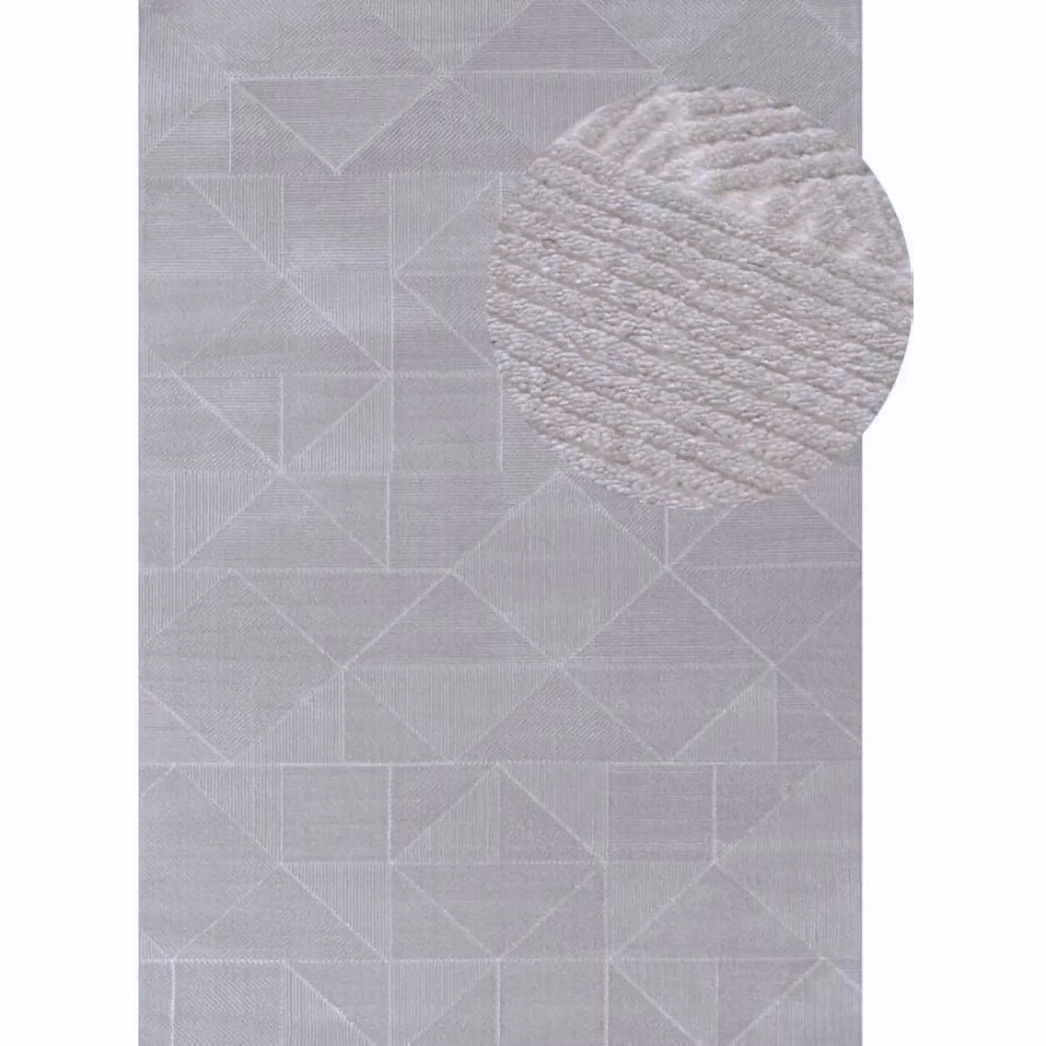 THE RUGS Carmel Modern Geometric Area Rug in Grey, W: 120 cm x D: 170 cm – 2