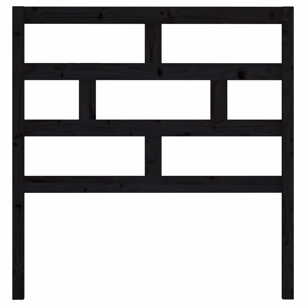 Berkfield Home Black Solid Pine Wood Bed Headboard, W/D/H: 96 x 4 x 100 cm – 3