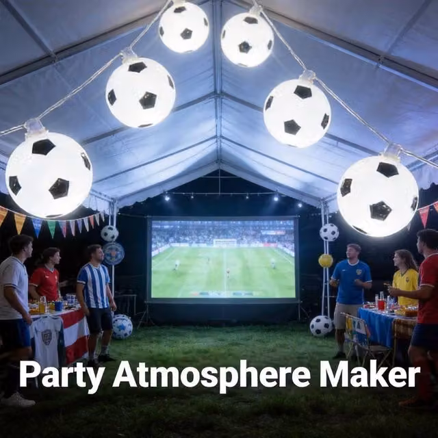 KORVIXA White Solar Football LED Light String with 40 Sphere Lights – 1