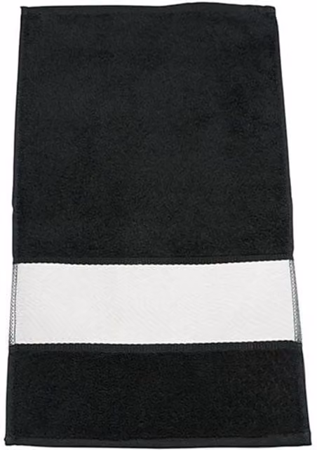 ARTG Subli-Me Cotton Guest Towel in Black with Border