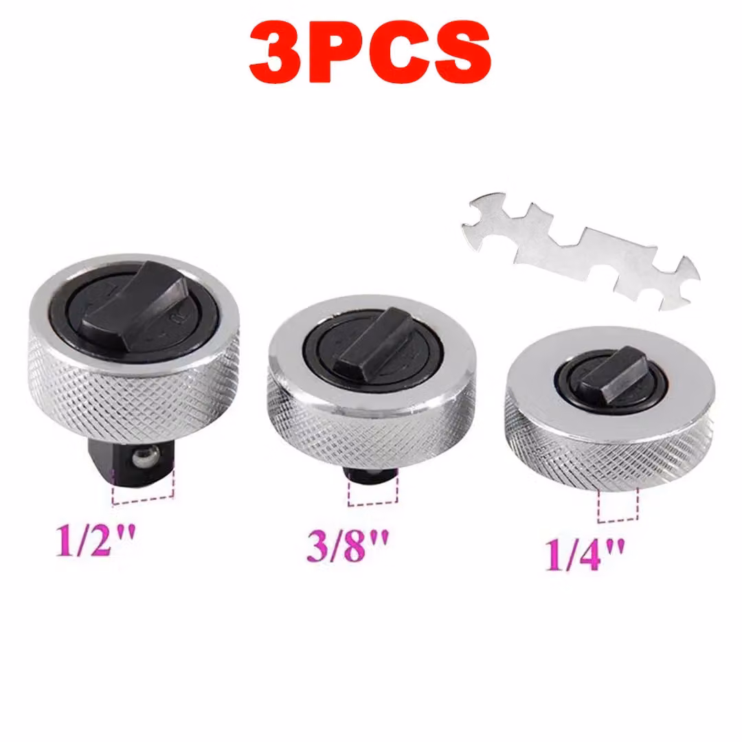 SPETLEK 3 Piece Thumb Lever Socket Wrench Drive Ratchet Set in Silver – 2