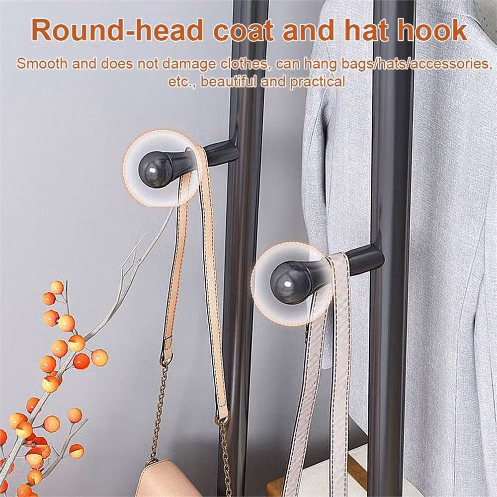 Kelvenix Black Heavy Duty Double Rail Clothes Hanging Rack with Shelf – 4