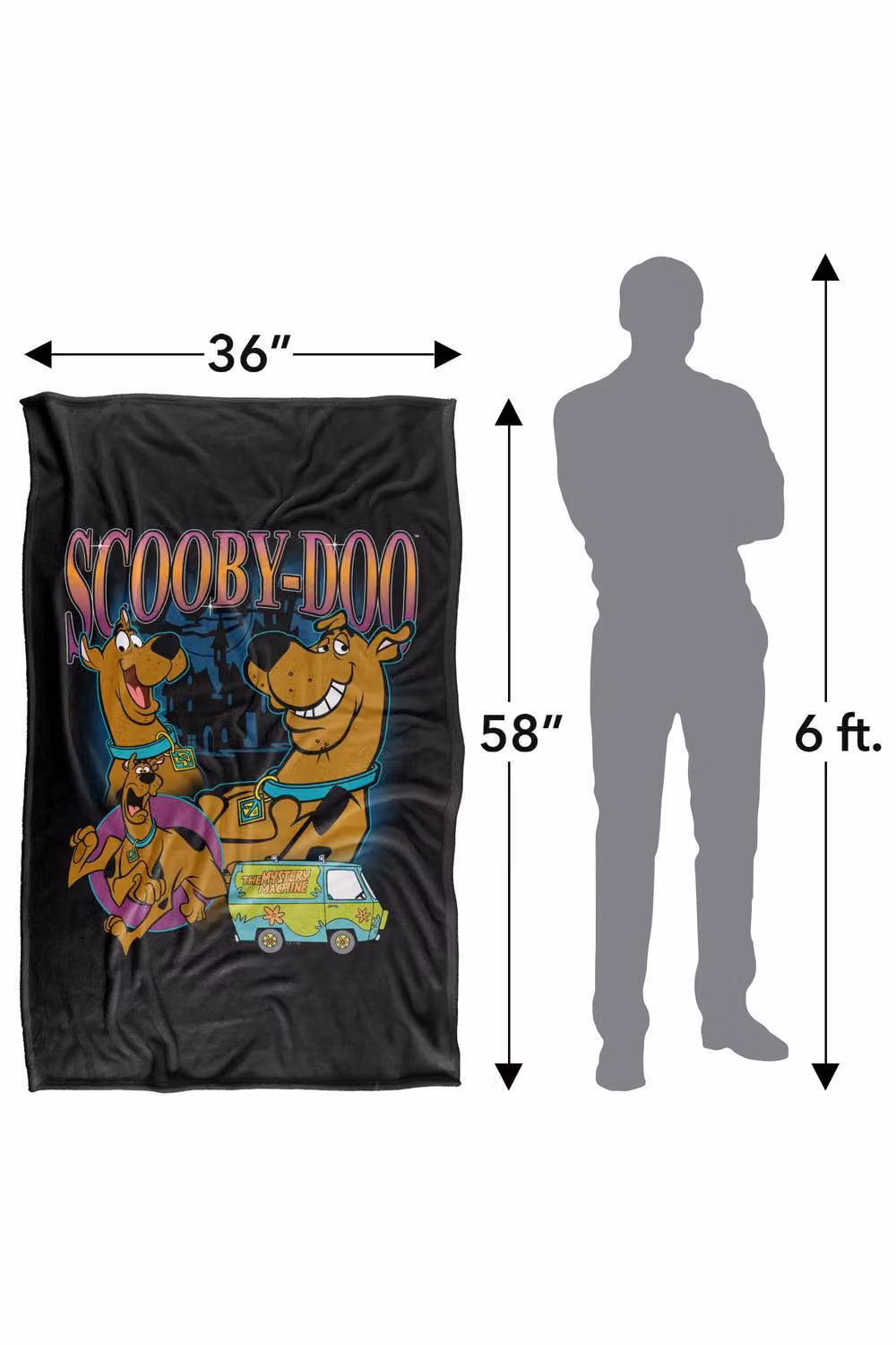 LOGOVISION Scooby Doo Bootleg Silky Touch Super Soft Fleece Throw Blanket, Multicolour, W: 127.0 cm, H: 152.4 cm – 8
