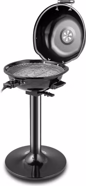 Costway Electric BBQ Grill with Grilling Rack and Cart, Black, H 81 x W 45 x D 47 cm – 1