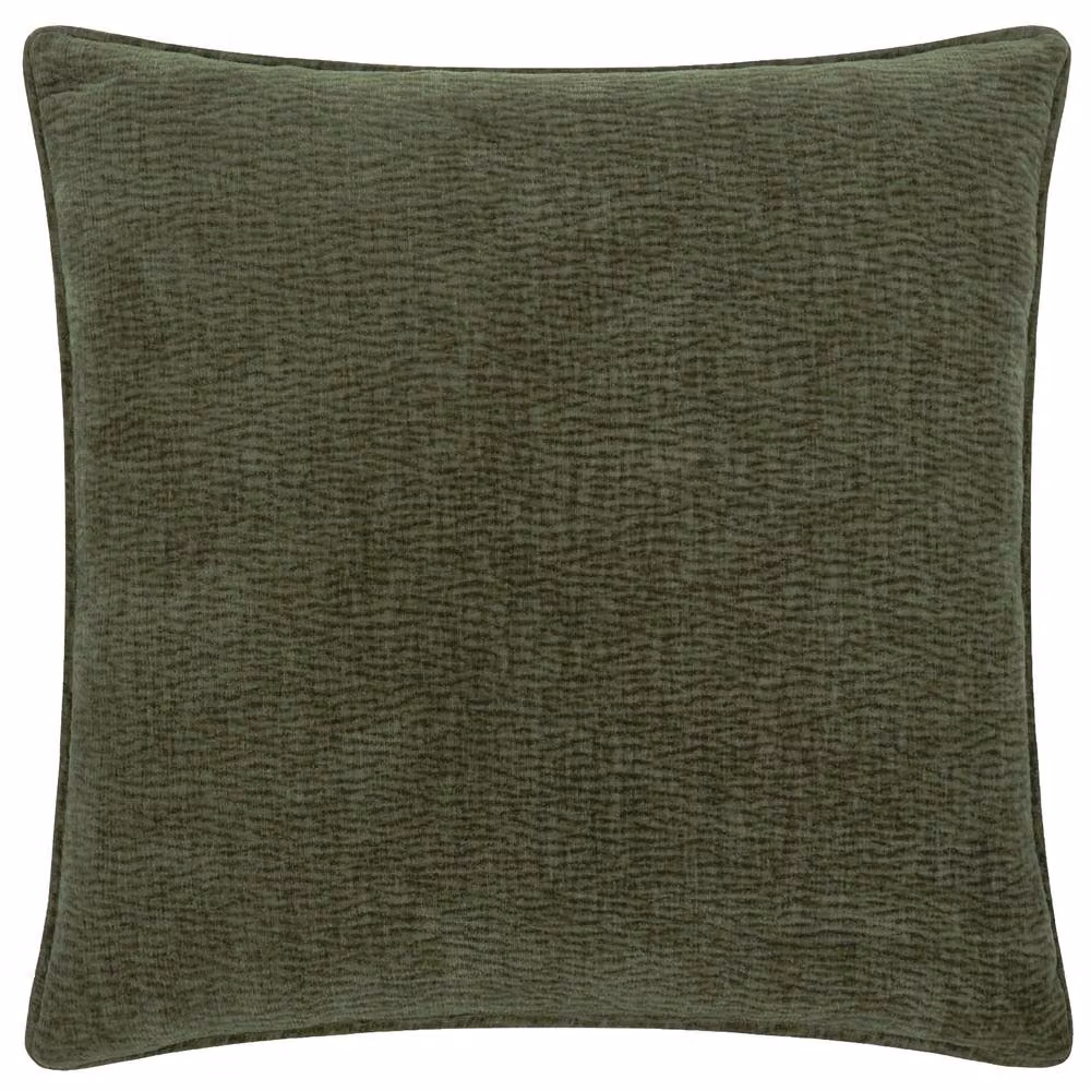Yard Heath Washed Velvet Textured Square Cushion in Green, W/D/H: 50 x 50 x 50 cm – 2