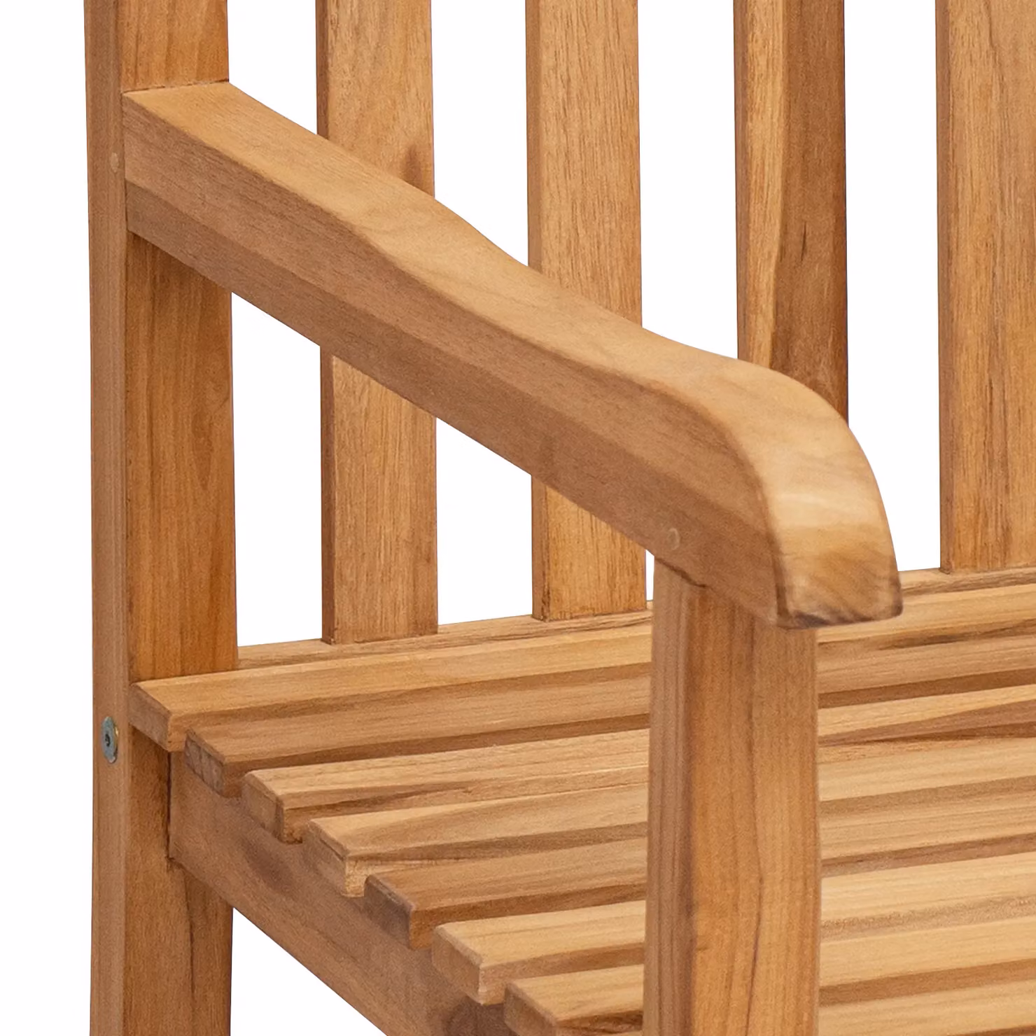 Berkfield Home Geometric Outdoor Chairs with Storage Shelf in Brown Solid Teak Wood – 4