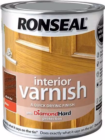 Ronseal Quick Dry Gloss Interior Wood Varnish, Brown, 250ml – 2
