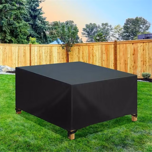 EONLION Heavy Duty Garden Furniture Cover, Black, W/D/H: 115 x 115 x 70 cm