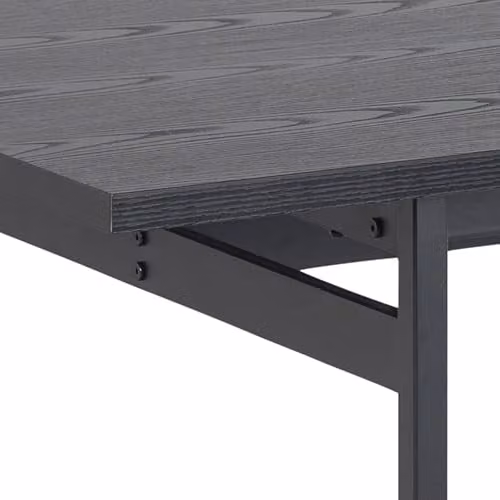 Furniture To Go Angus Rectangular Dining Table in Black with 4 Carrie Swivel Dining Chairs in Sand, W: 200 cm – 3